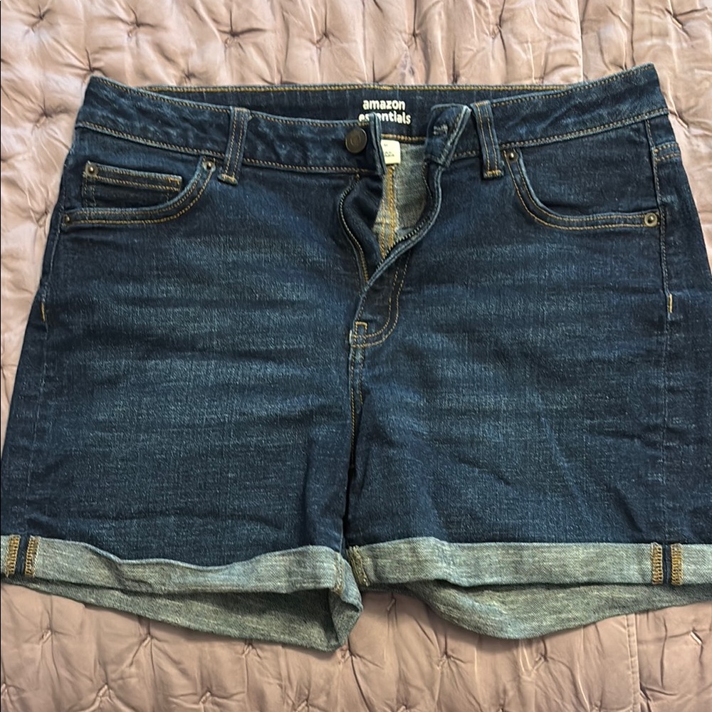 Amazon Essentials Blue Jean Shorts with Rolled Hems